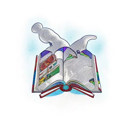 Open Book With Door To Another Dimension And Haruki Murakami