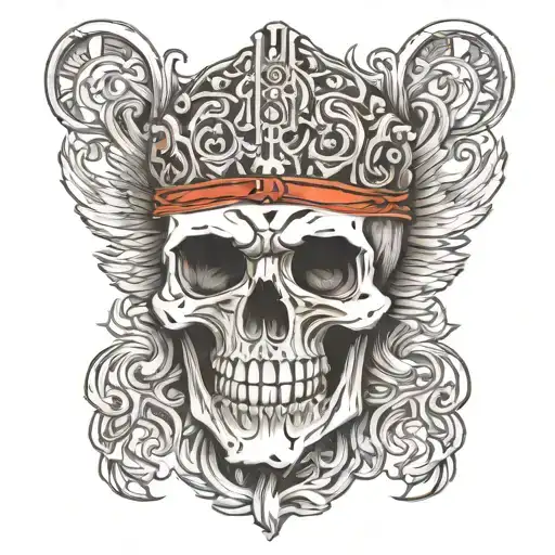 Skull Haed With Logo Defqon 1 Logo
