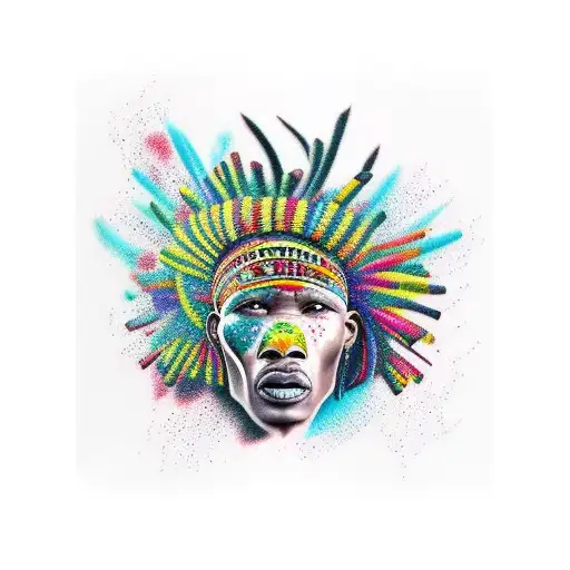 African Tribe Long Sleeve Tatoo