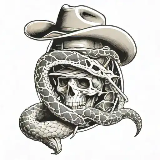 Cowboy And A Rattlesnake In Dallas Cowboys Logo
