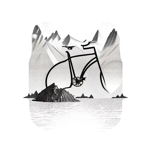 Train Bicycle Mountain Kitchen