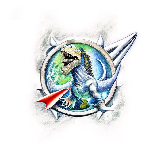 Poseidon And His Trident Join The 1St World War On The Dinosaur