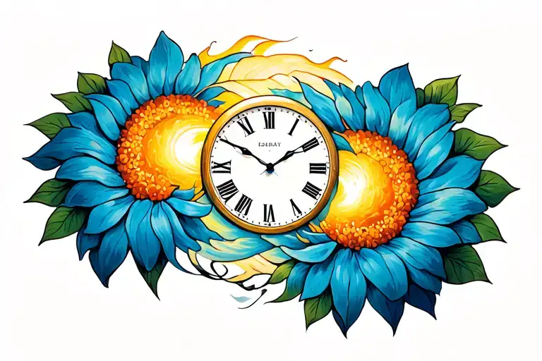 Flower Clock Sun Rising