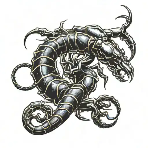 Simple Scorpion For Down The Inner Forearm