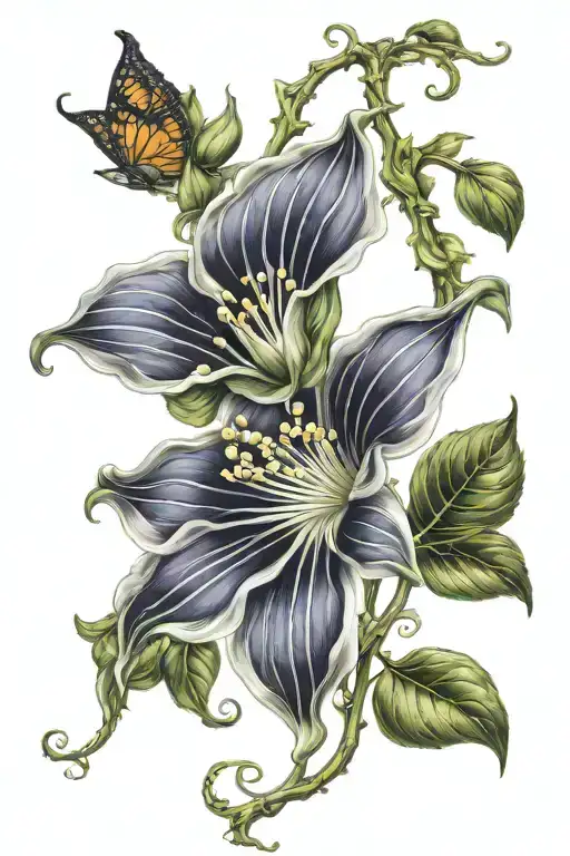 Single Vine Of Moonflower