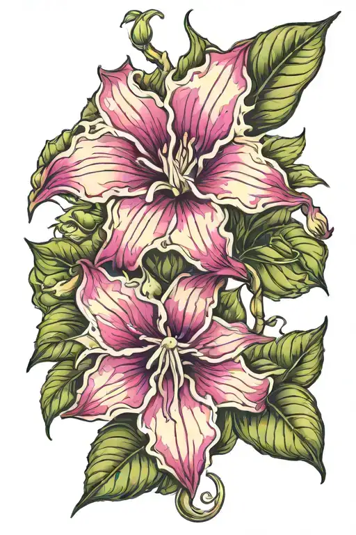 Single Vine Of Moonflower