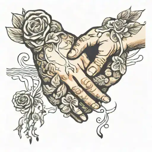 In Loving Memory Of Son Holding Hands