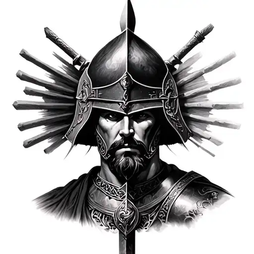 Black And Gray Crusader