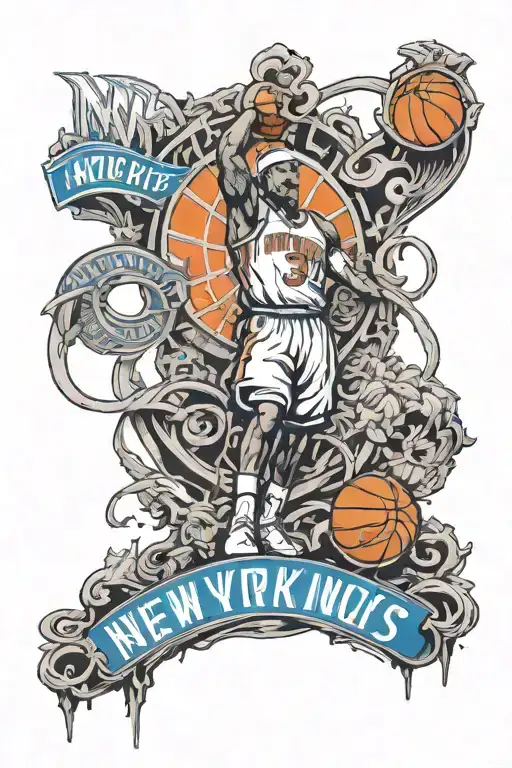 New York Knicks Logo Statue