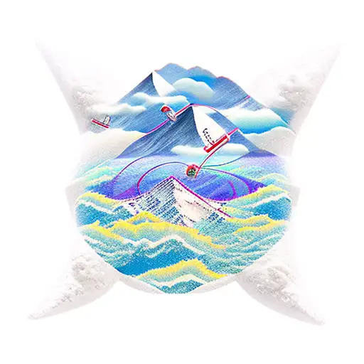 Oceans Wind Mountain Snow Kite