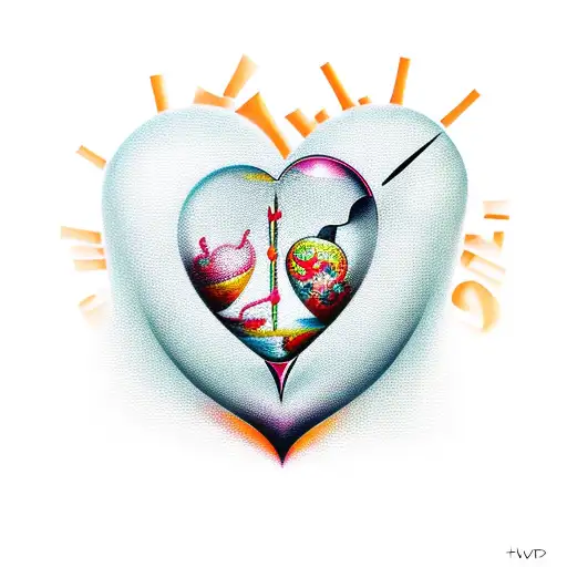 Hourglass With Heart