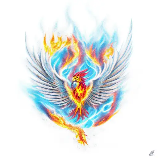 Phoenix Reborn From Ashes And Fire
