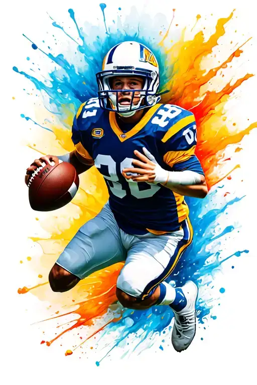 Son Run With Boll Football