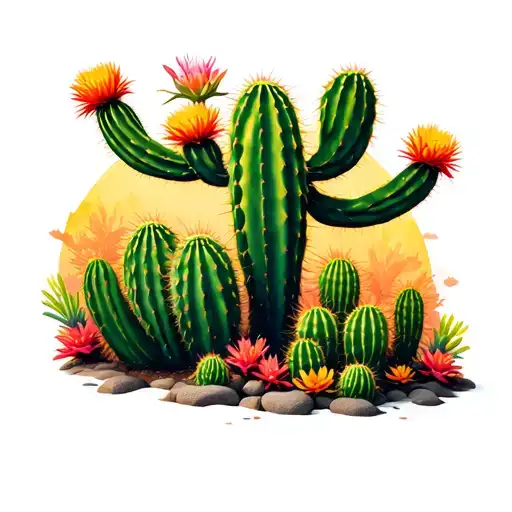 Seguaro Cactus Growing