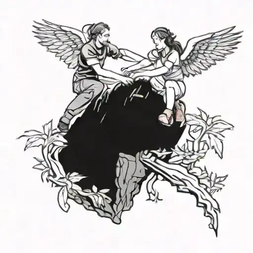 Me Saving My Daughter From Falling Off A Cliff