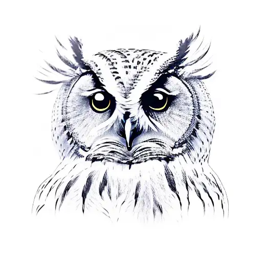 Owl With Detailed Patterns