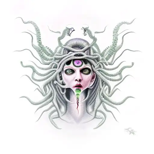 Gargona Medusa With A Knife In Shes Head