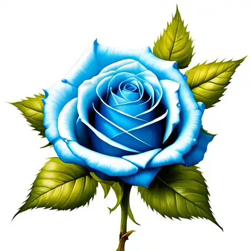 Beautiful Blue Rose With Very Soft Shading