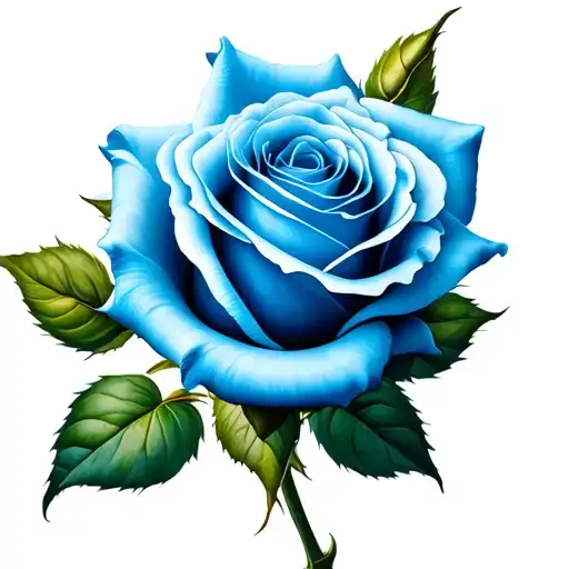 Beautiful Blue Rose With Very Soft Shading