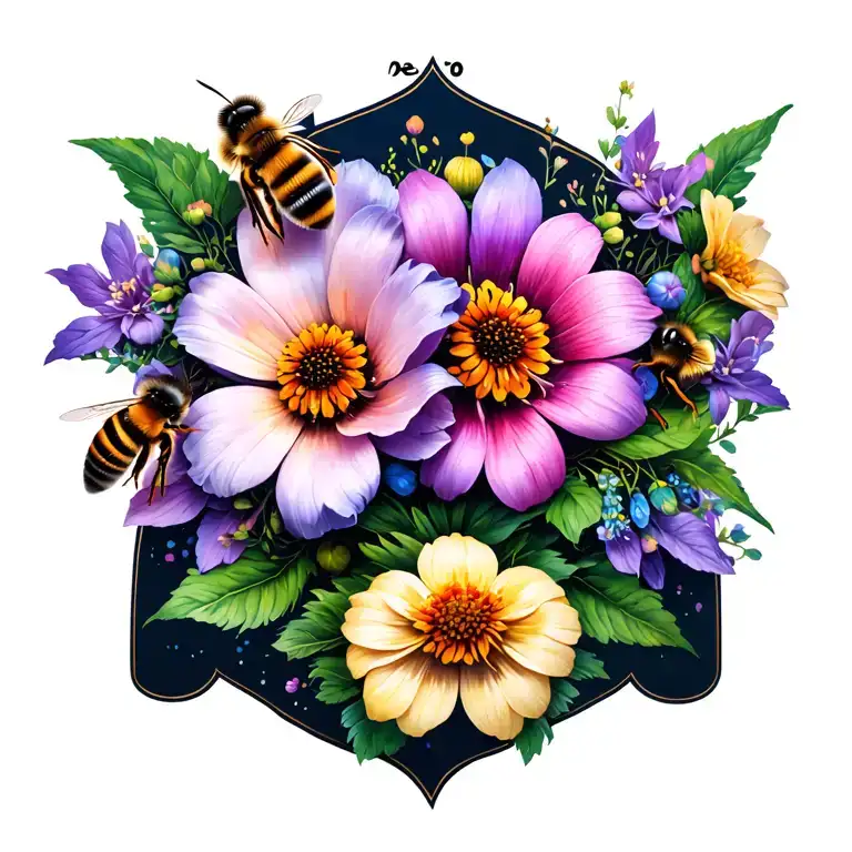 Flowers And Bees