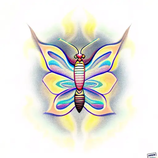 Moth With Simetrical Snake