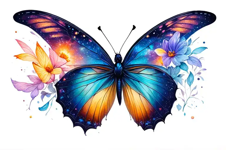 Butterfly And Galaxy