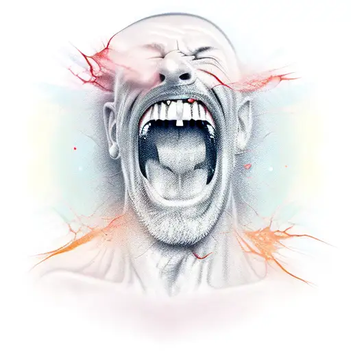 Man Screaming From Pain