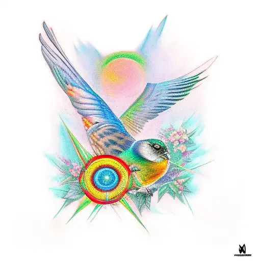 A Bird Looking For Its Way In The Dark