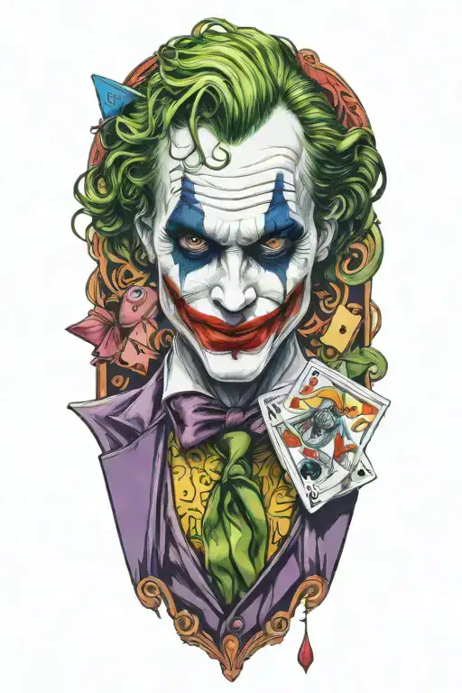 Joker With Card Background