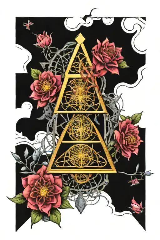 Masonic Dna Double Helix With Flower Of Life