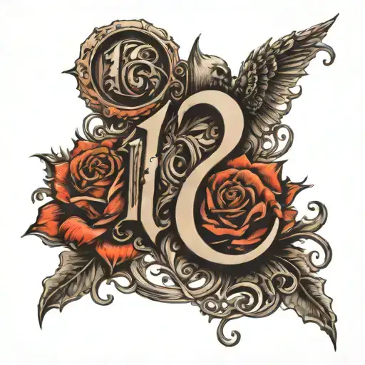 The Number 100 Written Gothic