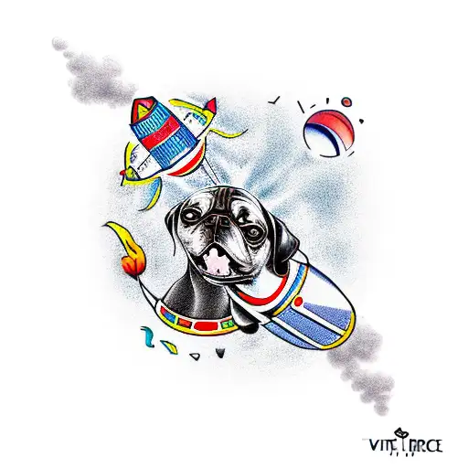 Dog Driving A Rocket