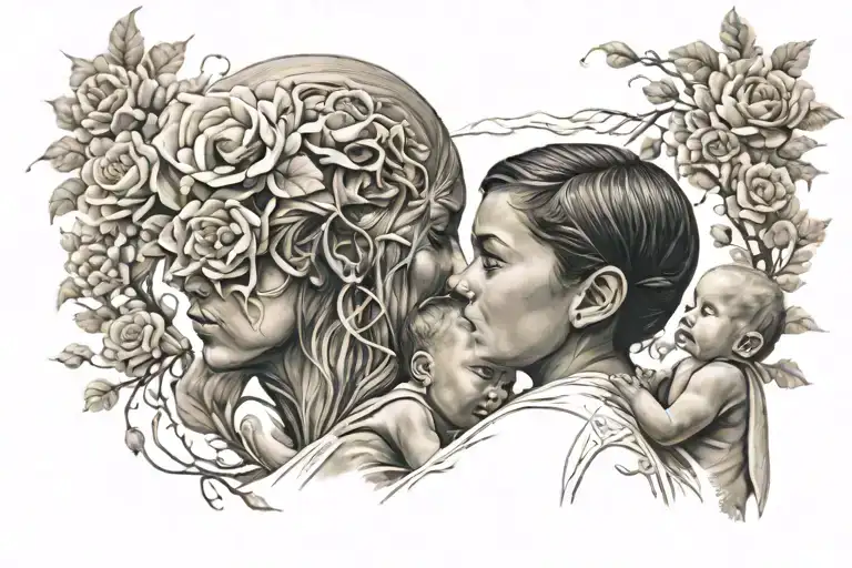 Strong Person Who Has Overcome Difficulties Wife Child