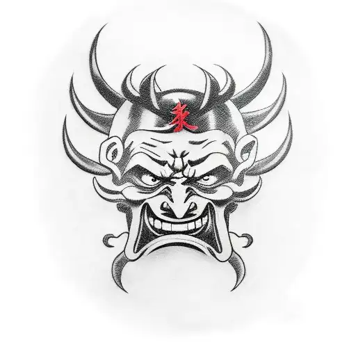 Devil With Samurai Mask