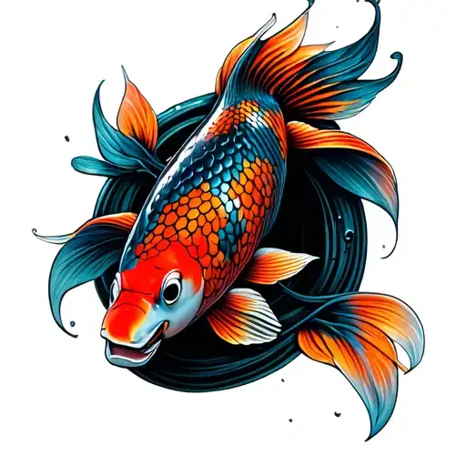 Cyberpunk Koi Ring Finger