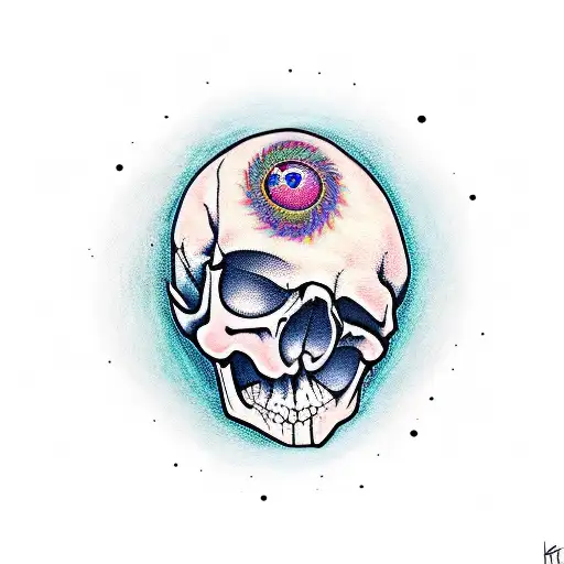 Crow Moon And Skull