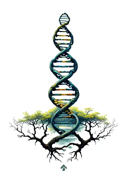 Dna Chain And Tree