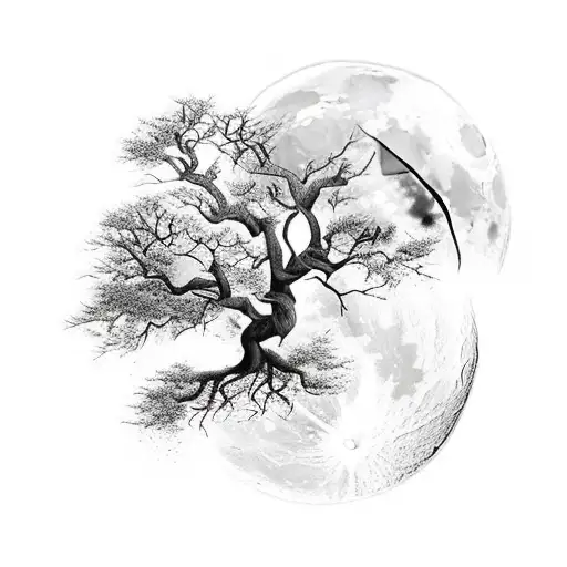 Moon In Fantasy Forest