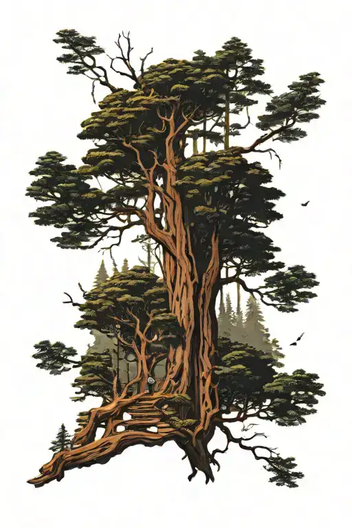 Redwood Forest With Small Person