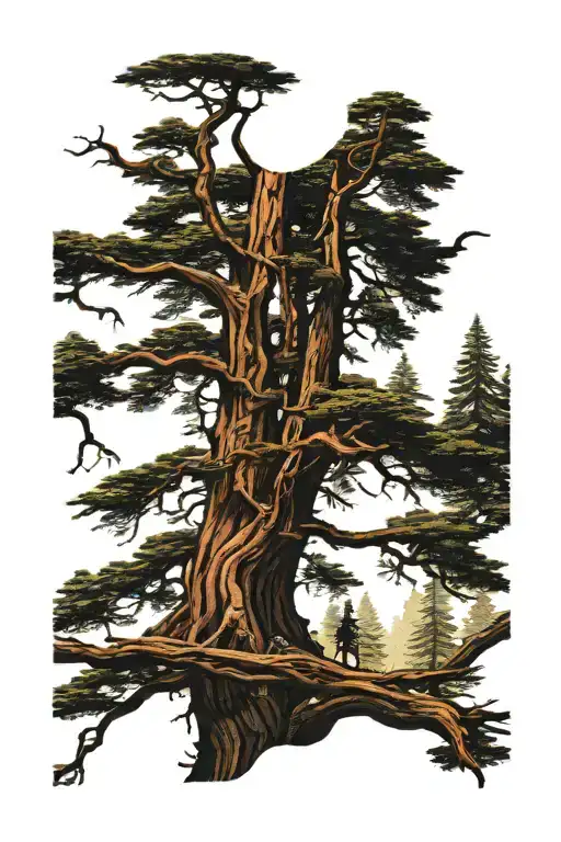 Redwood Forest With Small Person