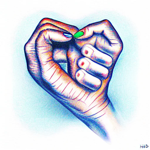 A Blue Card Holded By A Hand