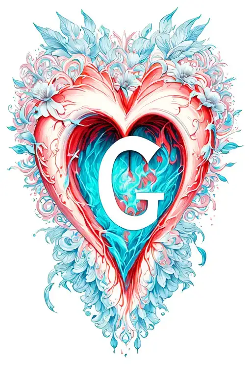 Heart Shape With G In The Middle Symbolizing The Passing Of My Father