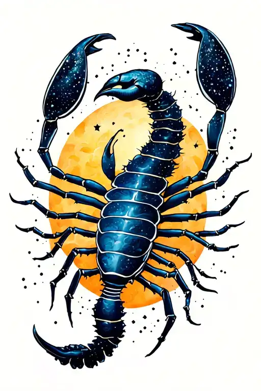 Zodiac Sign Scorpio Constellation Intertwined