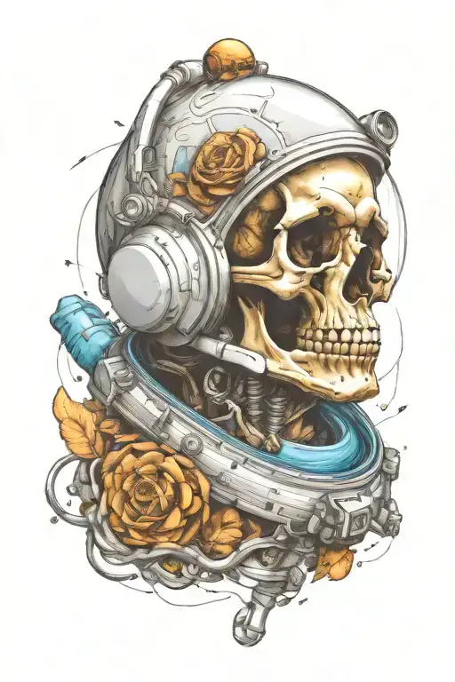 Astronaut Skull Inside