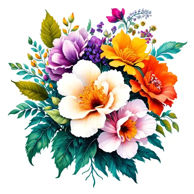 Floral Design Incorporating Elements