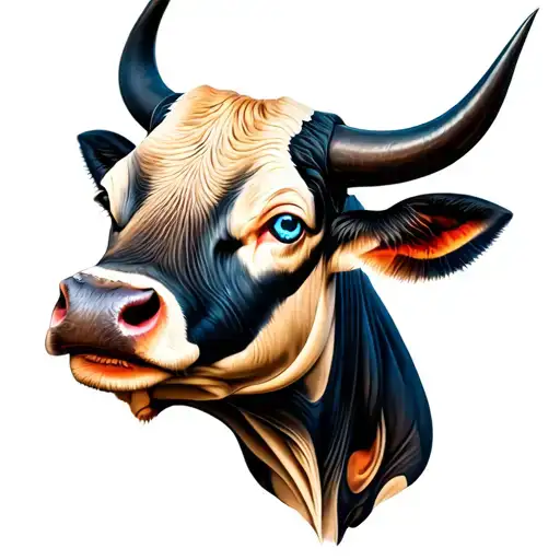 Bull With Baby Blue Eyes