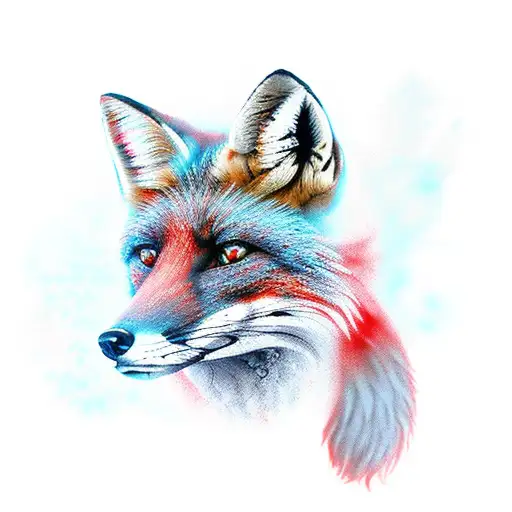 Fox Full Body Demon With Red Detail