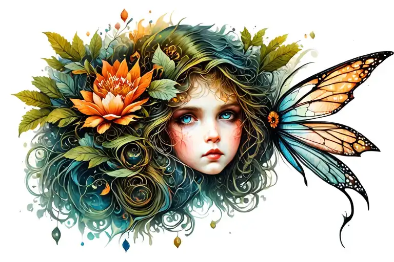 Fairy Dark Very Complex Confusing Tattoo Design Inspired Enchanted Forest Giant