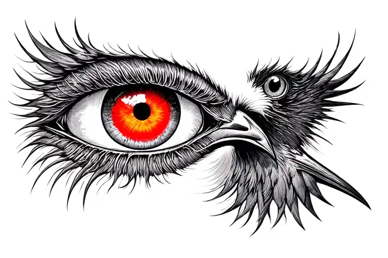 Raven In Itachie Style With A Well Detailed Sharingan Eye