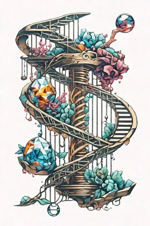 A Crystal Formation With A Dna Double Helix Inside